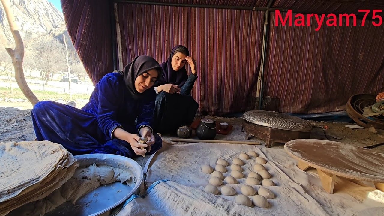 Local Bread Baking and Fishing A🥹dventure in Nature with Maryam💔🥀🥀🥀😱
