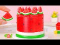 Fresh Miniature Watermelon Cake Decorating 🍉 Sweet Miniature Watermelon Ideas | Tiny Cakes