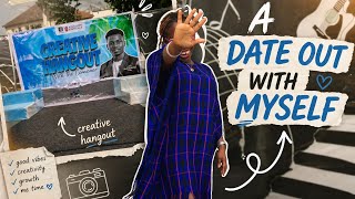 A Date Out With Myself 💙 | Solo Date Vlog + Creative Hangout