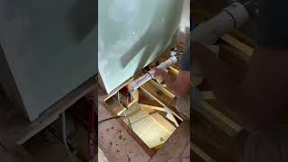 Rerouting a tub drain for a shower #shorts #bathroom #shower #build #diy #plumbing #construction