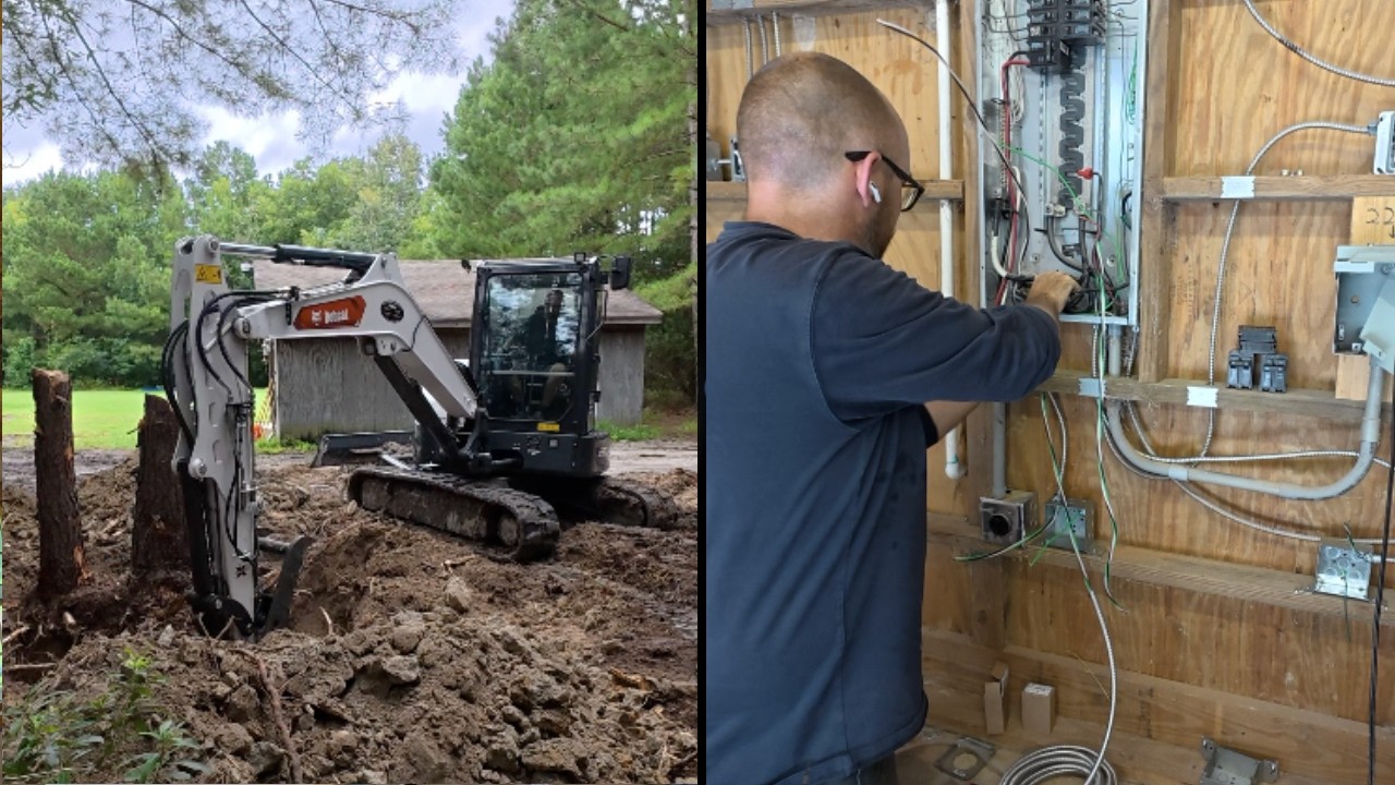 The road back to boat work: Cutting trees, picking up plywood, and 240V in the shop. Ep. 691