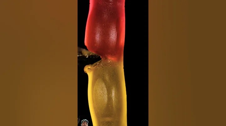 Gummy worm cutting satisfying video📸 #shorts #trending