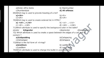 class 10 computer MCQ OF CHAPTER 1 TO 4 HTML English medium gseb board #getrighttoeducation