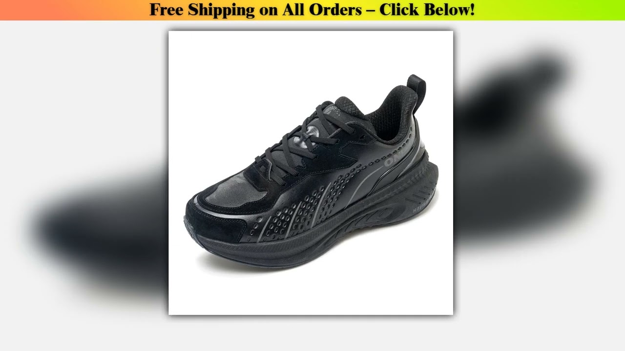 ONEMIX Winter Running Shoes for Men Leather Warm Sport Shoes Wear-resistant Female Jogging