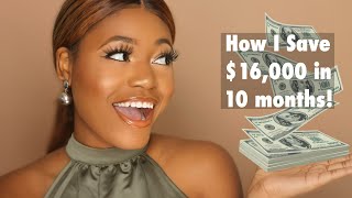MONEY SAVING TIPS: How I Save $16,000 in 10 Months on a 30k Salary! screenshot 2