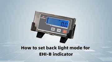 How to set backlight mode for EHI-B indicator