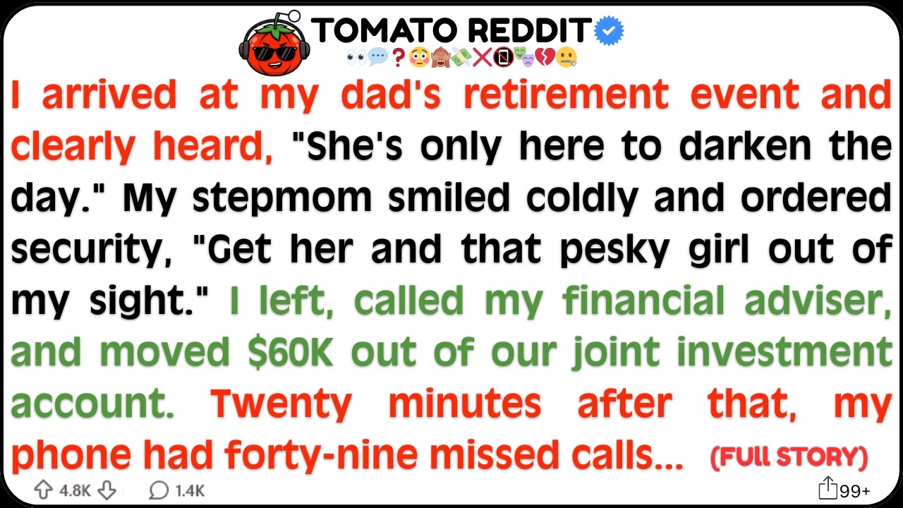 I arrived at my dad's retirement event and clearly heard, 