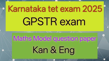 tet maths classes in kannada and English Karnataka tet exam 2025/GPSTR exam maths model questions.