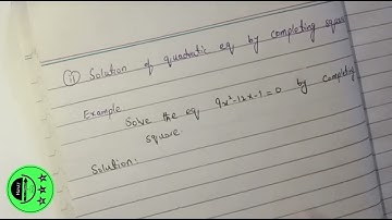 Solution of Quadratic equations by Completing Square method|KPK text book |10 class