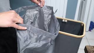 Lonbet Bamboo double Laundry hamper