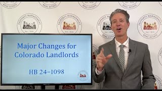 HB 241098. Major changes for Colorado landlords including required lease renewals.