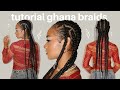 como fazer ghana braids com estrela na lateral ☆ passo a passo!