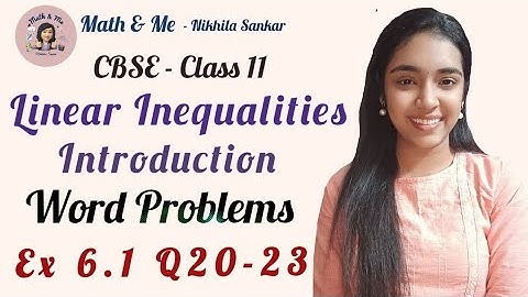 Class11 Ex6.1 Q20-23 Word Problems Linear Inequalities #mathematics #cbse #maths #online #education