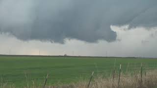 Rotating Wall Cloud South of Goodlett, TX 3/18/20 by Val and Amy Castor