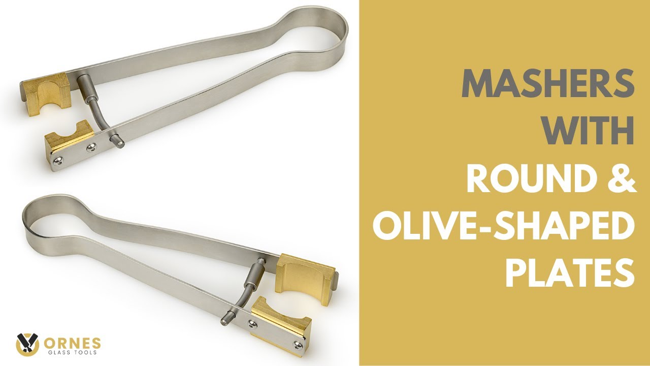 Mashers with round & olive-shaped plates | #lampwork tool | Tutorial