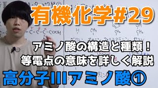 【高校化学】高分子III①「α-アミノ酸の性質、等電点の意味」【有機化学#29】