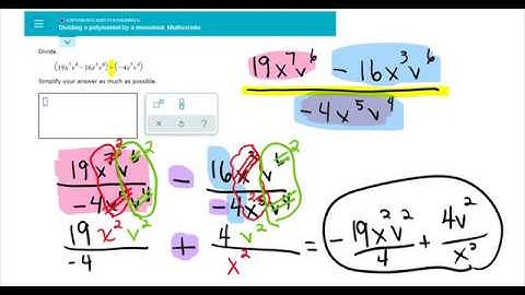 Dividing a polynomial by a monomial Multivariate