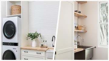 75 Mid-sized White Laundry Room Design Ideas You