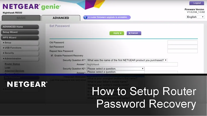 How to Setup Router Password Recovery | NETGEAR