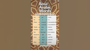 Basic Arabic Words