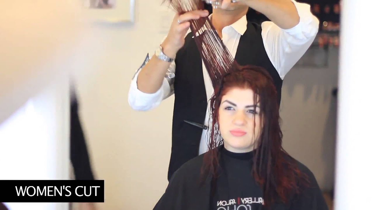 Woman's Cut: Thick Bangs - YouTube