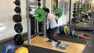 Split Stance BB Pin Squat (with Leg Drive)