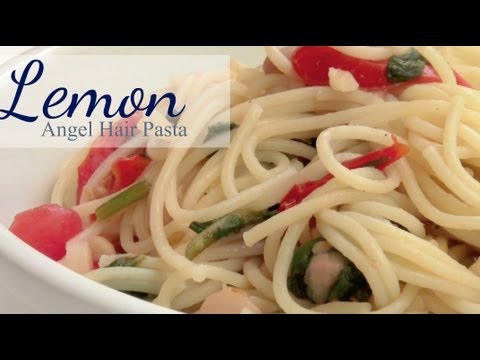 Lemon Angel Hair Pasta with White Beans and Basil