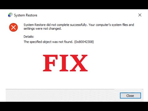 How to Fix System Restore Point Error Code 0x80042308 on Windows 10?