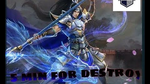 Zhao yun  best attack on enemy about 5 min destroyed the enemy base (new record)