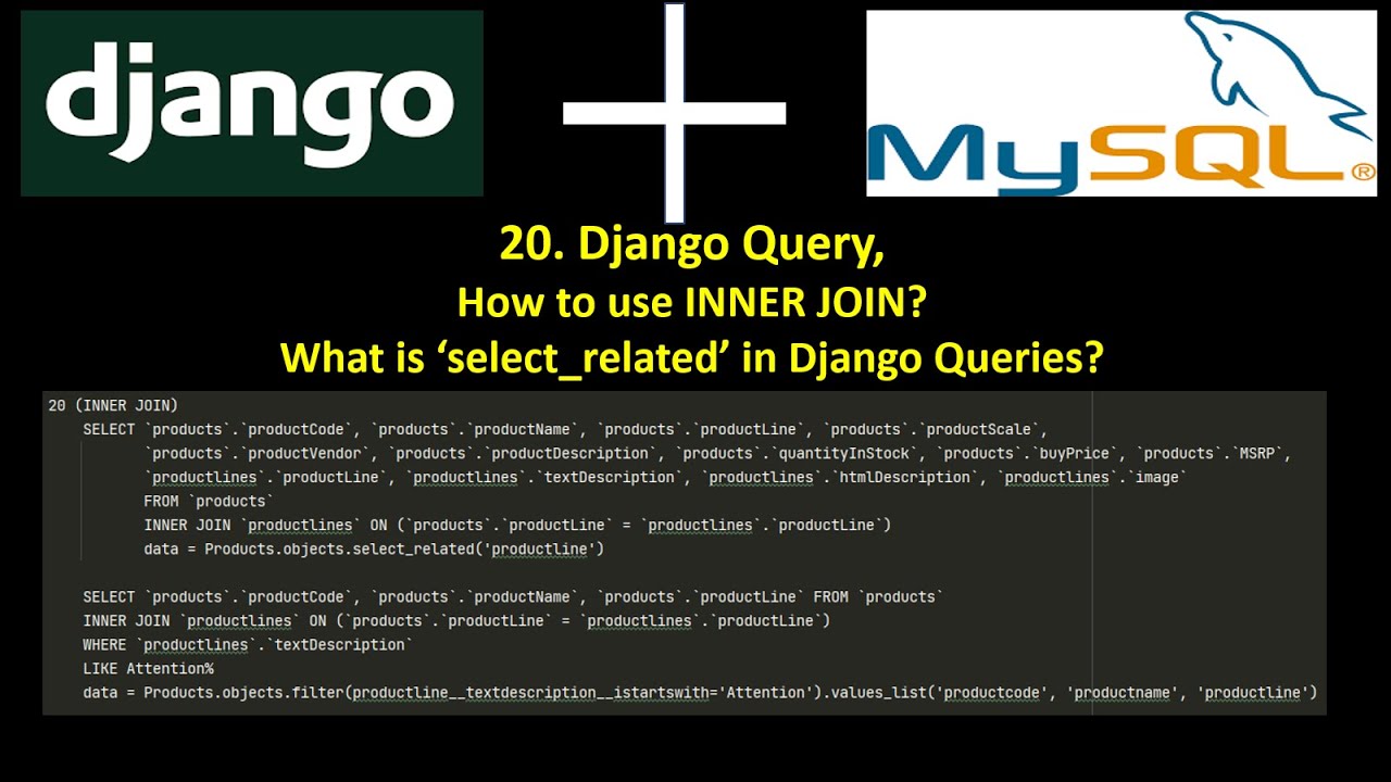 36 How To Use Inner Join In Django? What Is ‘Select_Related’ In Django Queries?