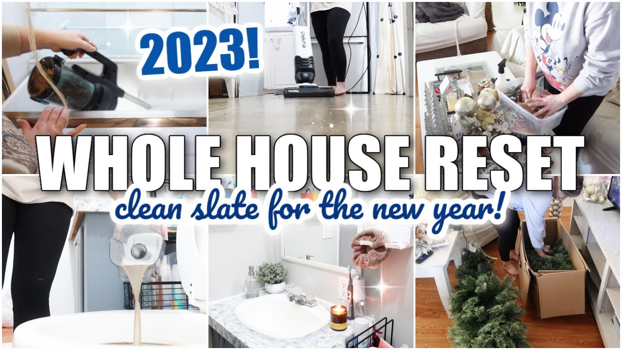 2023! CLEAN SLATE WHOLE HOUSE CLEAN WITH ME \\ CLEANING & DECLUTTERING ...