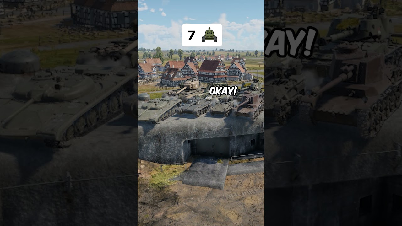 How Many Tanks Can You Stack on a Bunker? #warthunder #gaijin #snail #shorts #memes #military #ww2
