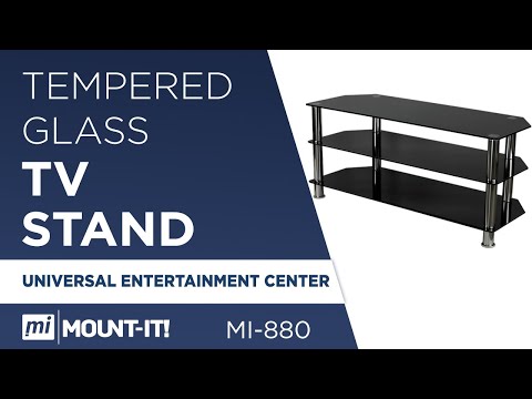 Video: Glass TV stand desktop, cabinet (photo)