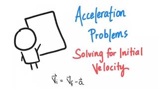 Acceleration Problems - Solving for Initial Velocity
