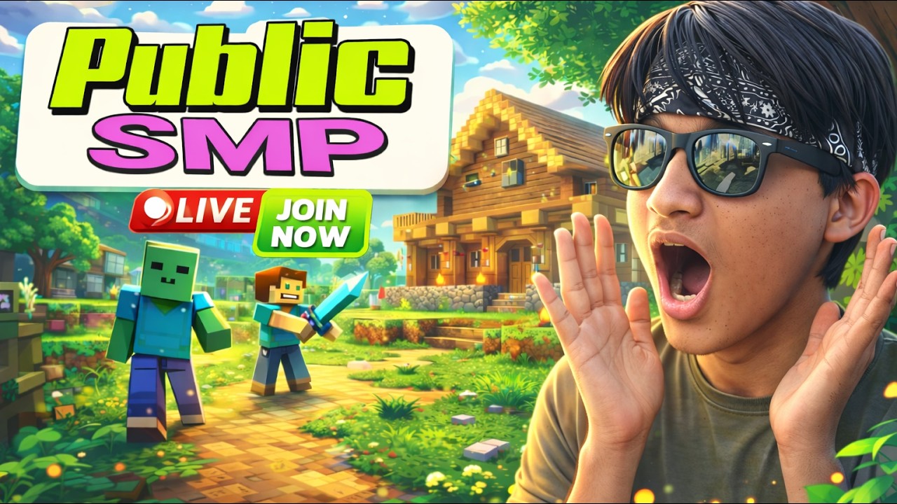 Minecraft Public SMP [ JAVA + PE ] LIVE 🤩 - YouTube