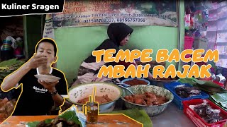 KULINER TEMPE BACAM MBAH RAJAK, PASAR KOTA SRAGEN