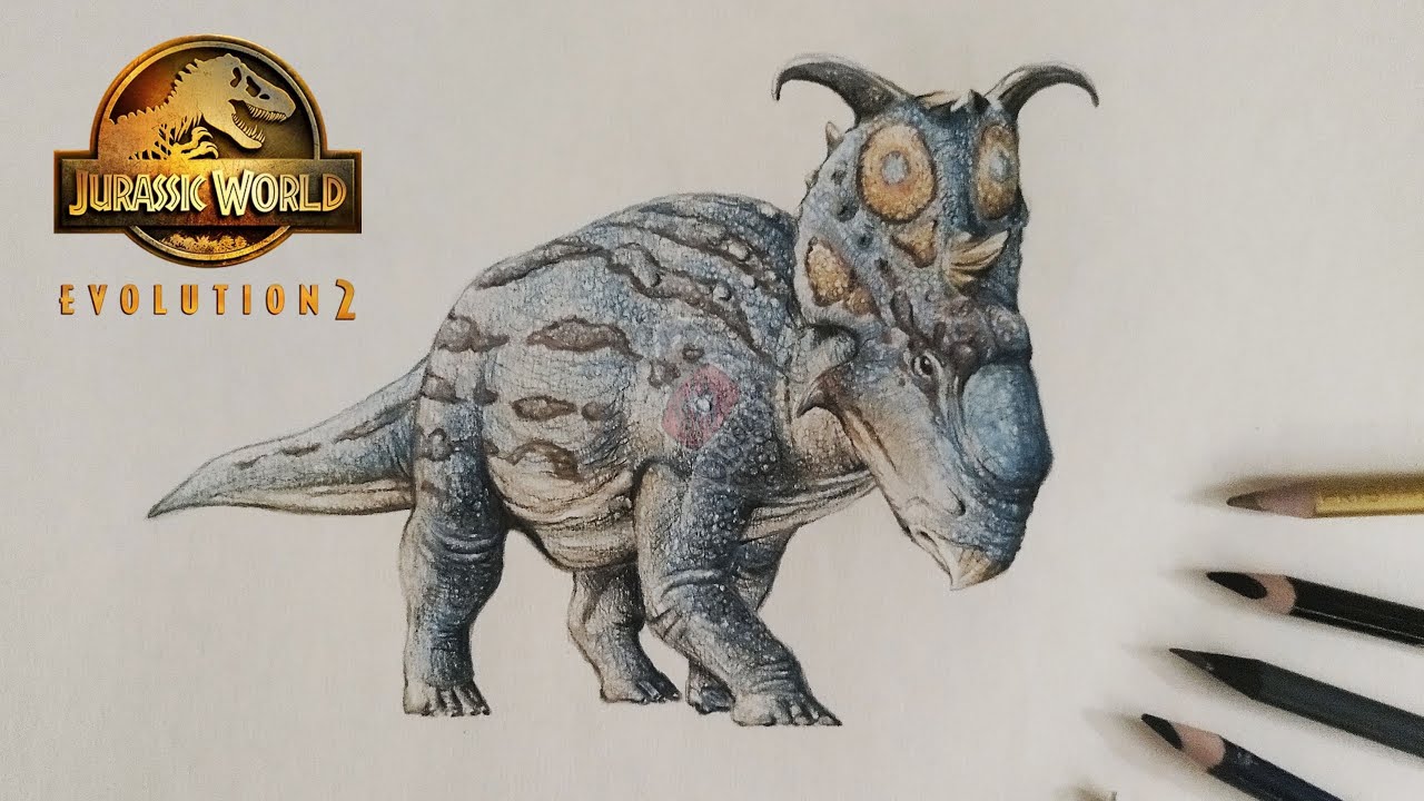 DRAWING PACHYRINOSAURUS FROM JURASSIC WORLD EVOLUTION 2 | Dibujo de  Pachyrinosaurus de JWE 2 - thptnganamst.edu.vn