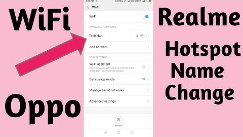 Realme WiFi and Hotspot Name Change
