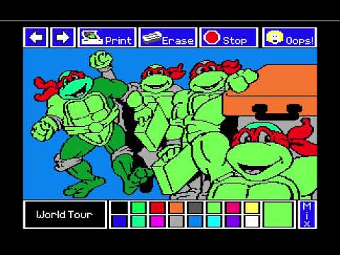 Electric Crayon Deluxe   Teenage Mutant Ninja Turtles   World Tour 1990