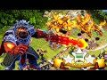 Super Dragon attack with Barbarian King in Clash of Clans! 🔥🐉
