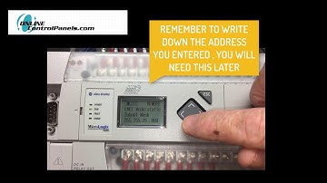 Setting the IP Address on your Micrologix PLC