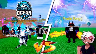 FUI PVP CONTRA A CREW TOP 1 BR DO BLOX FRUITS - THE OCEAN VS SHARKIZIM😳