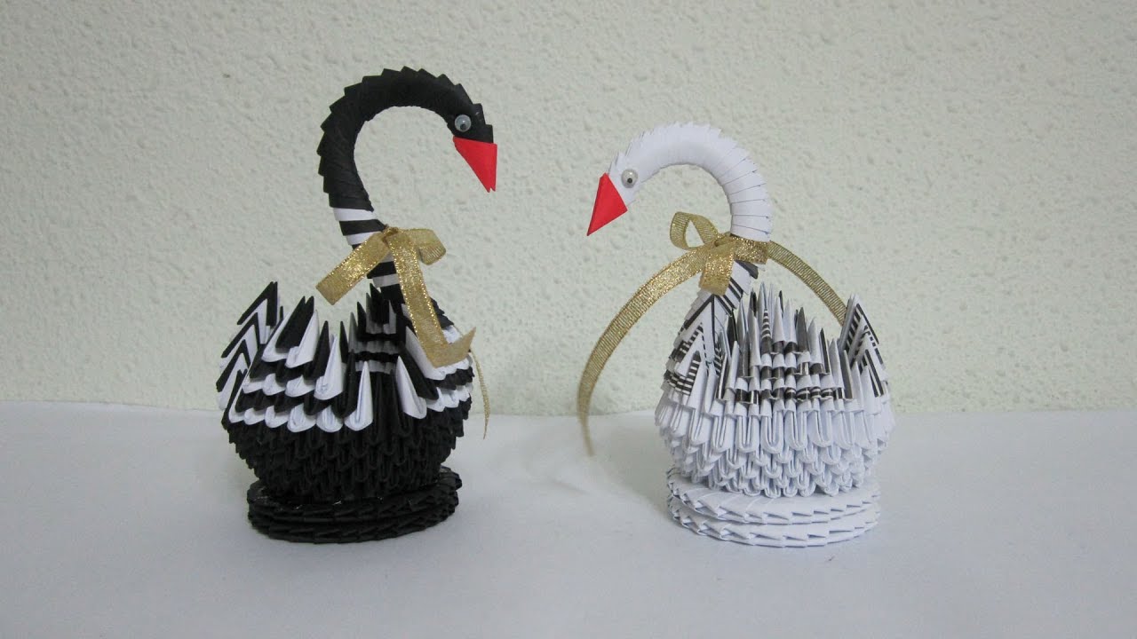 TUTORIAL 3D Origami Baby Swan YouTube