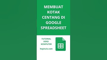 Membuat kotak centang di google spreadsheet #belajar #ilmu #tutorial