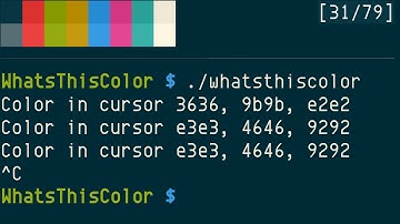 WhatsThisColor, color picker in terminal for X11