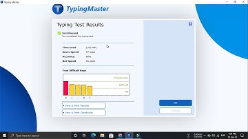 46 wpm speed - typing master 11