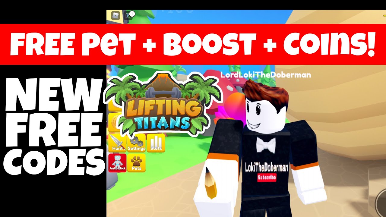 new-free-codes-lifting-titans-gives-free-pet-free-boost-free-coins-roblox-youtube