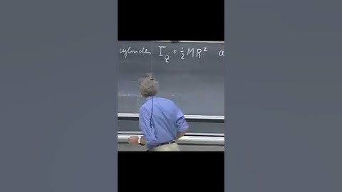 Walter Lewin explains the effect of moment of inertia on rolling motion