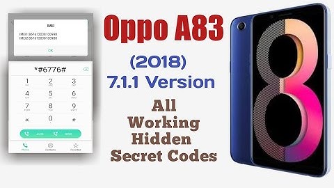 Oppo A83 (2018) Nougat phone working hidden secret codes! Hidden Mode for Advance Option! #Oppo!