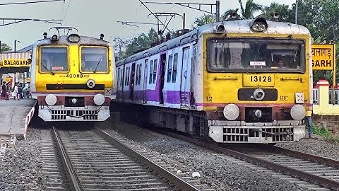 Two EMU Brothers Perfect Crossing | Aerodynamic Face EMU meet Flat Face Conventional EMU Train | ER